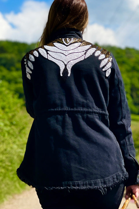 Indiana Sequin Jacket | Black