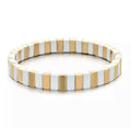 Boho Tile Bracelet | White and Gold - south of the river london