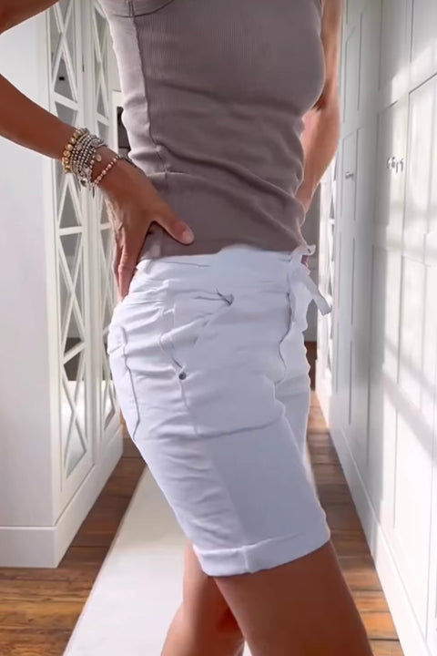 Naya Denim Shorts | White