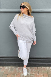 Maisie Asymmetric Jumper | Grey
