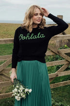Ooh La La Cashmere Blend Jumper | Black x Green