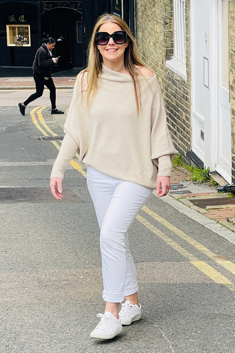 Maisie Asymmetric Jumper | Mocha