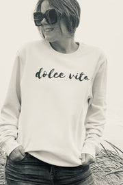Dolce Vita Sweatshirt | Cream x Black
