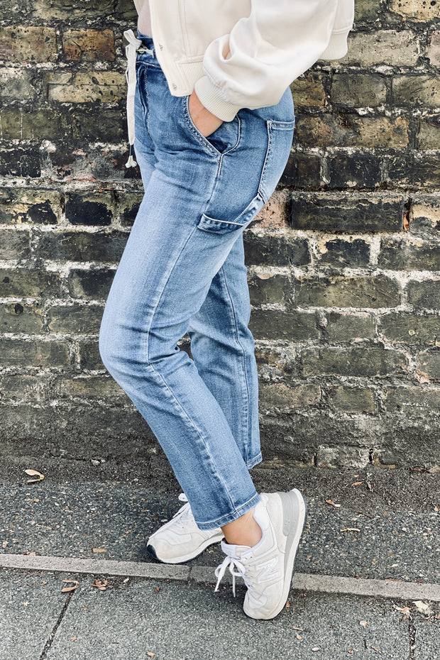Cargo Jeans | Mid Wash