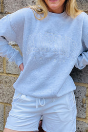 Hamptons Sweatshirt | Light Grey Marl