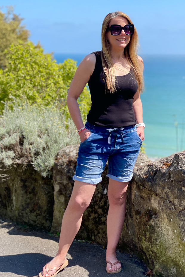 Naya Denim Shorts | Dark Wash