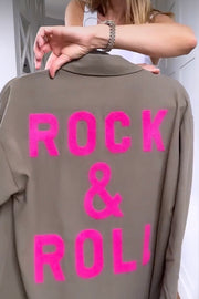 Rock & Roll Shirt | Khaki x Pink
