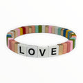 *** PRE ORDER *** (DISPATCH FROM 5/2/2026) Boho Love Enamel Tile Bracelet | Pastel Rainbow
