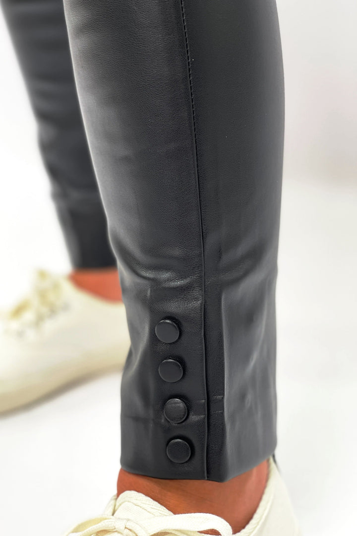 Leather Look Trousers | Black