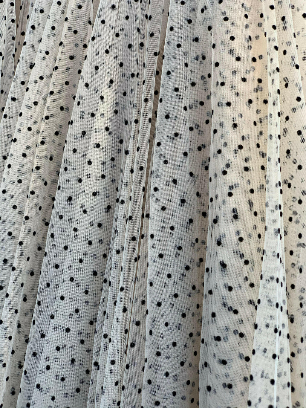 Polka Dot Maxi Tulle Skirt | Creme.