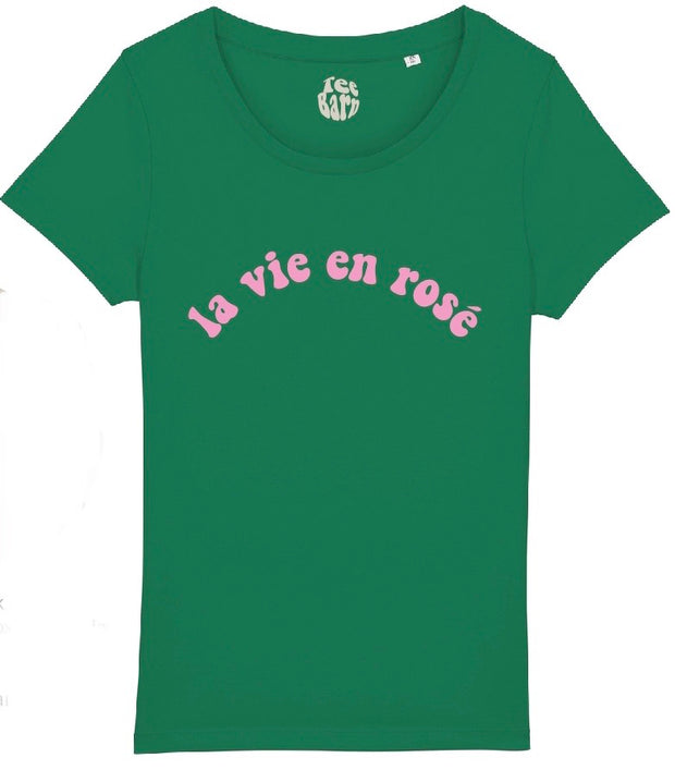 La Vie En Rose Tee | Green - south of the river london