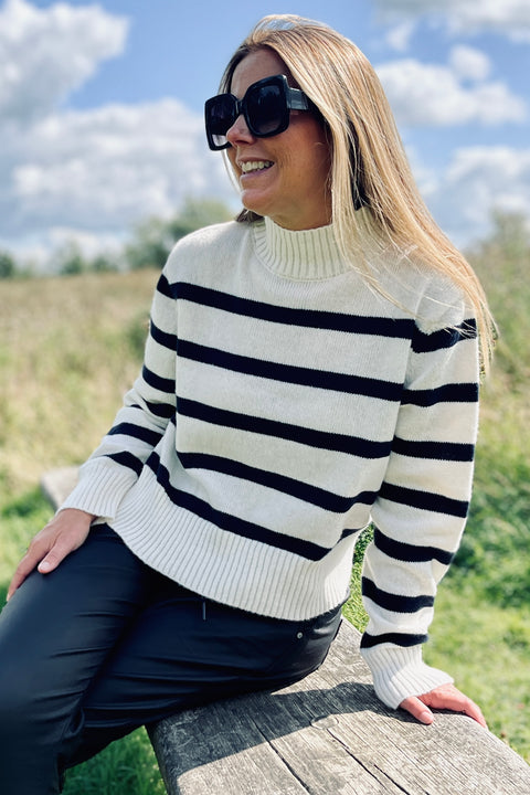 Sophie Stripe Jumper | Cream x Navy