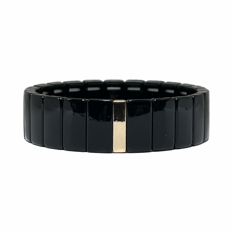 Boho Tile Bracelet | Chunky Black