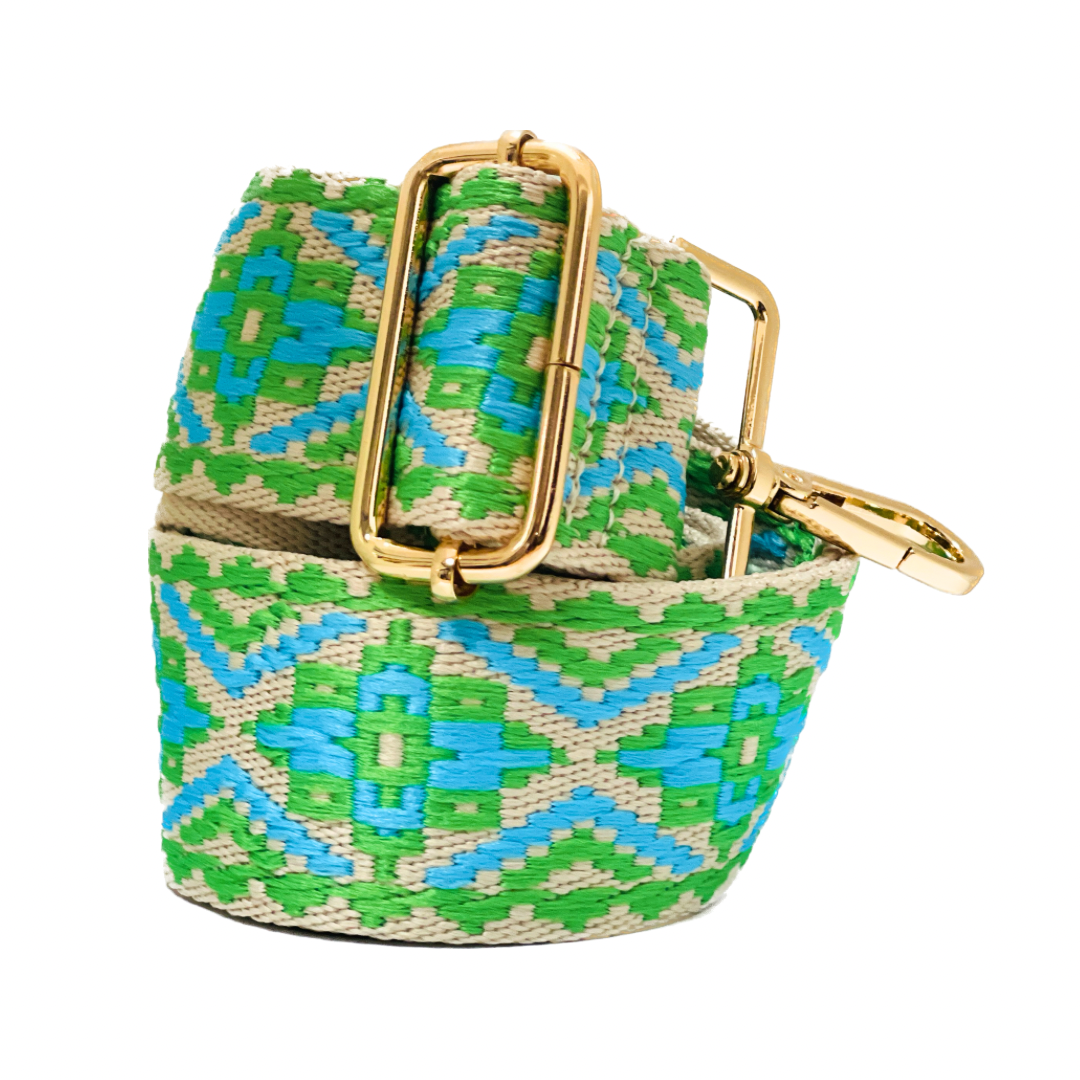 Inca Bag Strap | Green x Blue