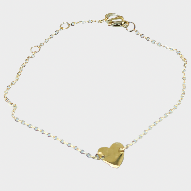 Mini Heart Bracelet | Gold