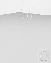 925 Silver Earrings |  Open Heart Hoops - south of the river london