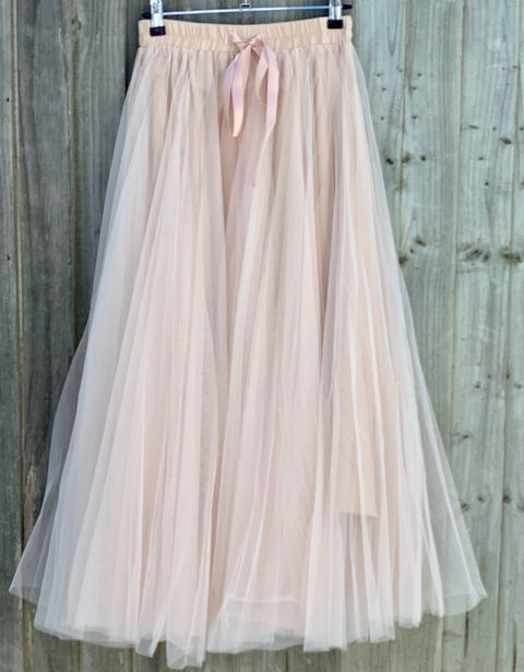 Grace Tulle Full Maxi Skirt  | Rose Shadow - south of the river london