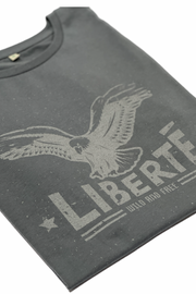 Liberte Eagle T Shirt | Smokey Grey