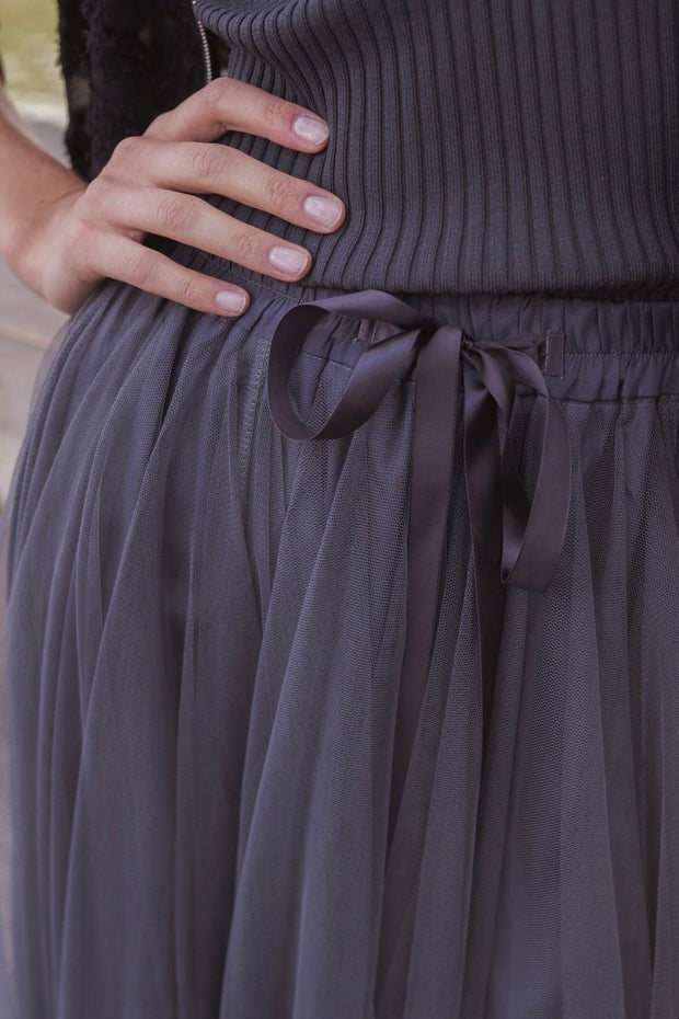 Grace Tulle Skirt  | Smokey Grey