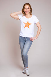Star T Shirt | Neon Coral