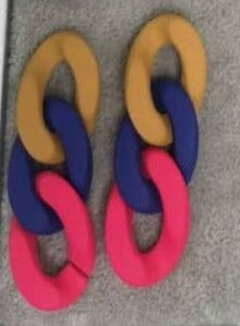 Chunky Links Earrings | Colours To Choose!